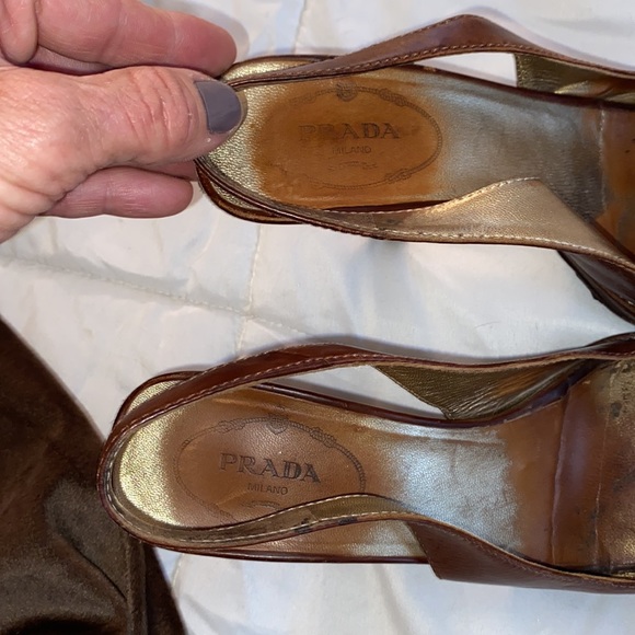 Prada sling back peep toe shoes - Picture 4 of 14